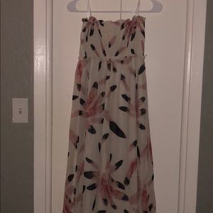 Feather maxi dress